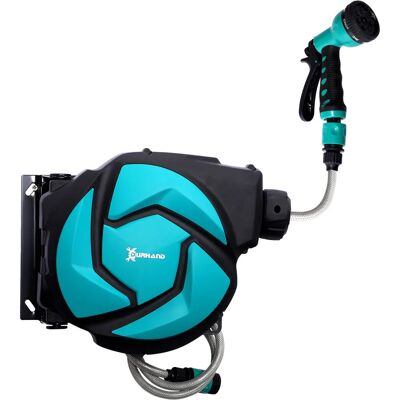 DURHAND - 10m Hose Reel - Auto Rewind - 7 Patterns - Garden Hose Reel DURHAND - 10m Hose Reel - Auto Rewind - 7 Patterns - Garden Hose Reel