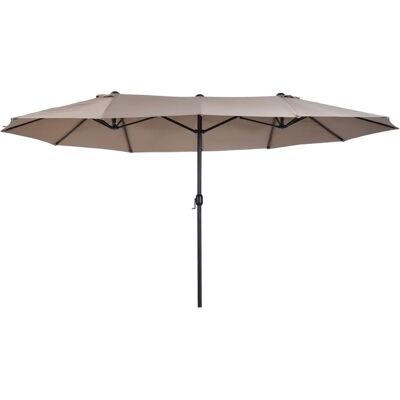 Outsunny 4.6M Garden Patio Umbrella - Double Canopy Sun Shade Outsunny 4.6M Garden Patio Umbrella - Double Canopy Sun Shade