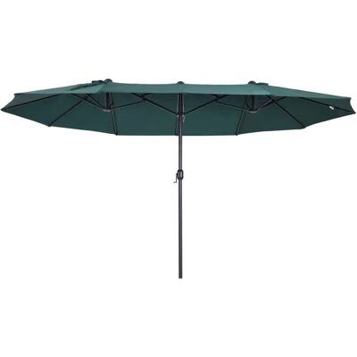 Outsunny Green 4.6M Double Garden Parasol - Umbrella Outsunny Green 4.6M Double Garden Parasol - Umbrella