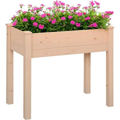 Outsunny - Garden Planter - Wooden - Raised Bed - Planter Outsunny - Garden Planter - Wooden - Raised Bed - Planter