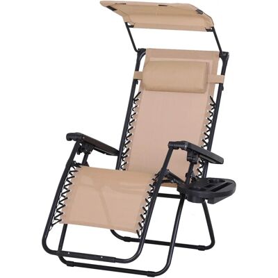 Outsunny Zero Gravity Chair - Adjustable Lounge with Cup Holder - Patio Furniture Outsunny Zero Gravity Chair - Adjustable Lounge with Cup Holder - Patio Furniture