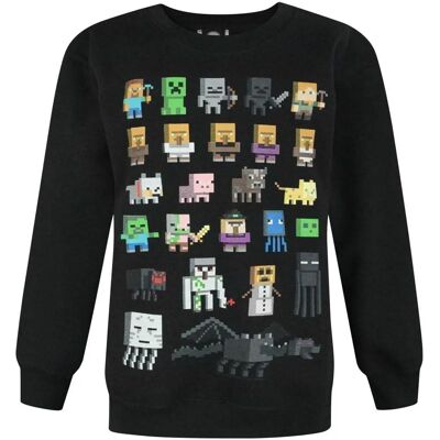 Vanilla Underground Minecraft Boys Black Character Sweatshirt - Sweatshirt Vanilla Underground Minecraft Boys Black Character Sweatshirt - Sweatshirt