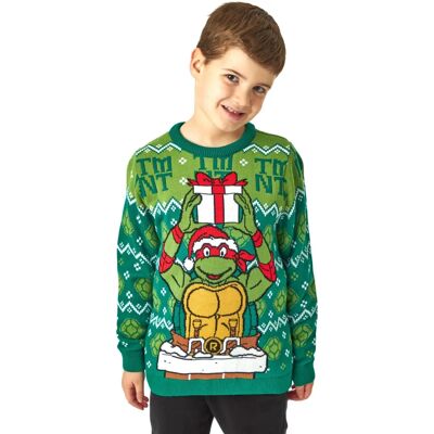 Vanilla Underground Teenage Mutant Ninja Turtles Raphael Grüner Kinder Weihnachtspullover Vanilla Underground Teenage Mutant Ninja Turtles Raphael Grüner Kinder Weihnachtspullover