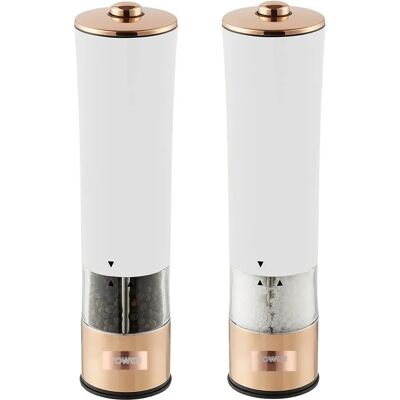 Tower T847003RB Electric Salt & Pepper Mill Set - Rose Gold - Salt & Pepper Mill Set Tower T847003RB Electric Salt & Pepper Mill Set - Rose Gold - Salt & Pepper Mill Set