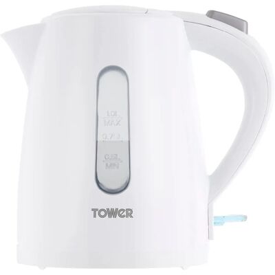 Tower T10029W 2200W 1L Cordless Jug Kettle - White - Kettle Tower T10029W 2200W 1L Cordless Jug Kettle - White - Kettle