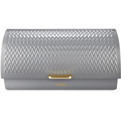 Tower T826090GRY Bread Bin - Rectangular Grey Stainless Steel Tower T826090GRY Bread Bin - Rectangular Grey Stainless Steel