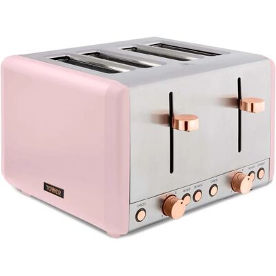 Tower T20051RGG - Grey and Rose Gold - 4-Slice Toaster Tower T20051RGG - Grey and Rose Gold - 4-Slice Toaster