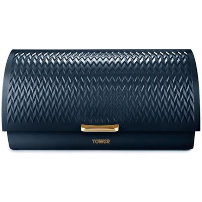 Tower T826090MNB Blue Art Deco Bread Box - Bread box Tower T826090MNB Blue Art Deco Bread Box - Bread box