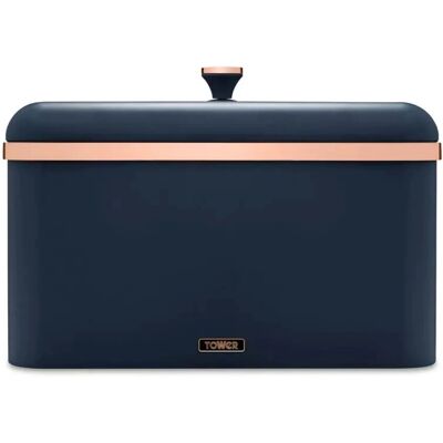Tower Cavaletto Bread Bin - Midnight Blue & Steel Tower Cavaletto Bread Bin - Midnight Blue & Steel