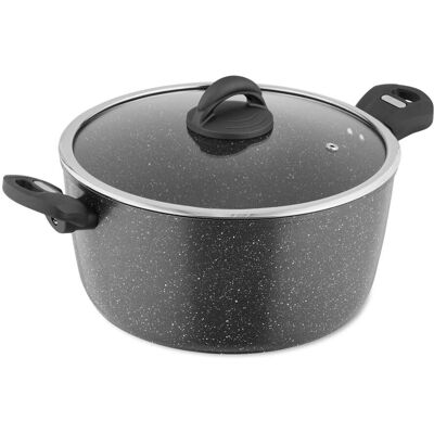 Tower T81286 Cerastone 28cm Graphite Casserole - Cooking Pot Tower T81286 Cerastone 28cm Graphite Casserole - Cooking Pot