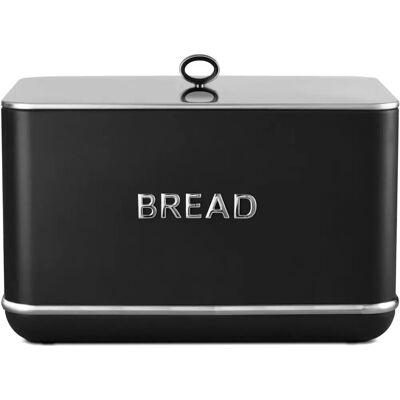 Tower Renaissance Bread Bin Large Kitchen - Bread Bin, Rectangular, Black, Steel Tower Renaissance Bread Bin Large Kitchen - Bread Bin, Rectangular, Black, Steel