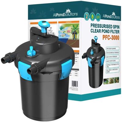 AllPondSolutions AllPondSolutions Pressurised Koi Fish Pond Filter Complete Kit Ponds Up to 3000 - PFC-3000 AllPondSolutions AllPondSolutions Pressurised Koi Fish Pond Filter Complete Kit Ponds Up to 3000 - PFC-3000