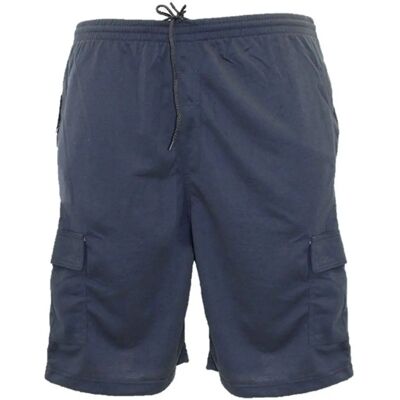 Kam Big & Tall Navy Cargo Shorts - Oversize Fit - Shorts Kam Big & Tall Navy Cargo Shorts - Oversize Fit - Shorts