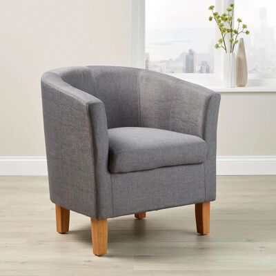 Home Source - Bedford Tub - Light Grey - Accent Chair Home Source - Bedford Tub - Light Grey - Accent Chair