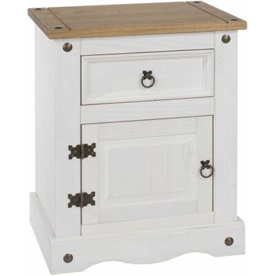Home Source - Corona - 1 Drawer - 1 Cupboard - Bedside Table Home Source - Corona - 1 Drawer - 1 Cupboard - Bedside Table