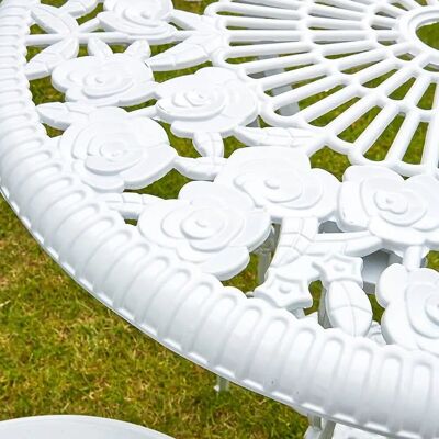Home Source White Bistro Set - Outdoor Patio Furniture Home Source White Bistro Set - Outdoor Patio Furniture