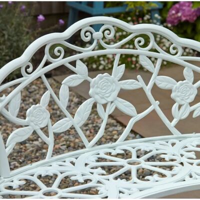Home Source White Cast Iron Garden Bench - Garden Bench Home Source White Cast Iron Garden Bench - Garden Bench
