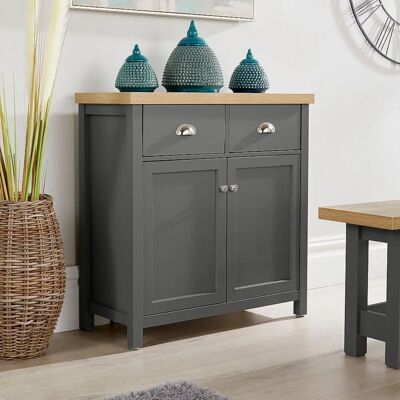 Home Source Sideboard - Dark Grey Oak Storage - Sideboard Home Source Sideboard - Dark Grey Oak Storage - Sideboard