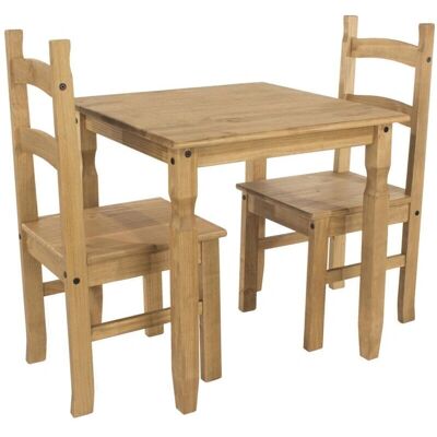 Home Source - Corona Pine Dining Table and 2 Chairs Set Home Source - Corona Pine Dining Table and 2 Chairs Set