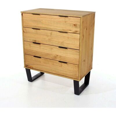 Home Source - Vigo - Solid Pine - 4-Drawer - Storage Chest Home Source - Vigo - Solid Pine - 4-Drawer - Storage Chest