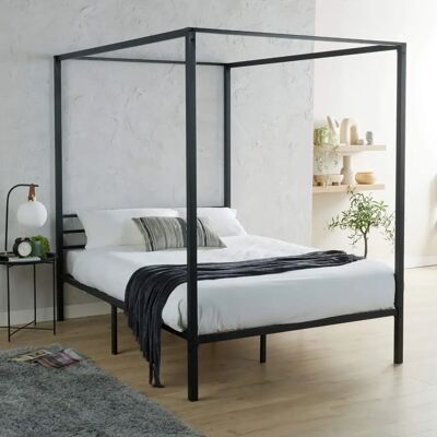 Home Source - Sierra 4 Poster - Black - Metal - Bed Frame Home Source - Sierra 4 Poster - Black - Metal - Bed Frame