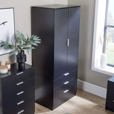 Home Source Phoenix 2 Door 3 Drawer Wardrobe - Wardrobe Home Source Phoenix 2 Door 3 Drawer Wardrobe - Wardrobe