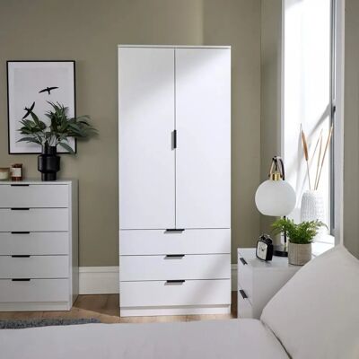 Home Source Phoenix Two-door Wardrobe - Wardrobe Home Source Phoenix Two-door Wardrobe - Wardrobe
