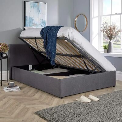 Home Source - Horizon Ottoman Bed Frame - Grey - Bed frame Home Source - Horizon Ottoman Bed Frame - Grey - Bed frame