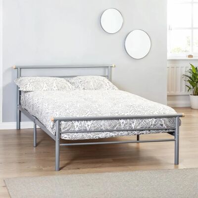 Seconique Orion Small Double Bed Frame - Metal, Wooden Headboard Seconique Orion Small Double Bed Frame - Metal, Wooden Headboard