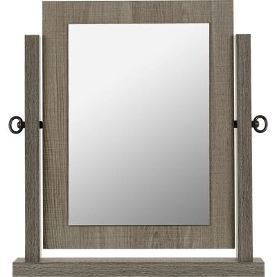 Seconique Lisbon Black Wood Grain Dressing Table Mirror - Dressing Table Mirror Seconique Lisbon Black Wood Grain Dressing Table Mirror - Dressing Table Mirror