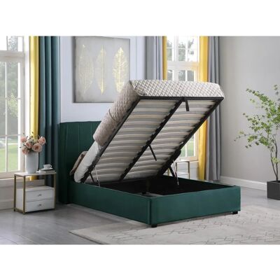 Seconique Amelia 5ft King Size Green Fabric Ottoman Bed Frame - Storage Bed Seconique Amelia 5ft King Size Green Fabric Ottoman Bed Frame - Storage Bed