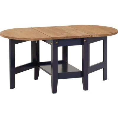 Seconique Santos Navy Blue Drop Leaf Coffee Table - Coffee Table Seconique Santos Navy Blue Drop Leaf Coffee Table - Coffee Table