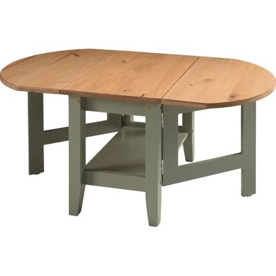 Seconique Santos Green Drop Leaf Coffee Table - Coffee Table Seconique Santos Green Drop Leaf Coffee Table - Coffee Table