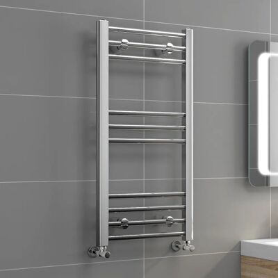 Ibathuk - Towel Rail - Chrome - 800x400 - Radiator Ibathuk - Towel Rail - Chrome - 800x400 - Radiator
