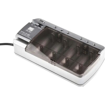 RS PRO Akku-Ladegerät - Unterstützt 6 NiMH/NiCd, EU/UK Stecker RS PRO Akku-Ladegerät - Unterstützt 6 NiMH/NiCd, EU/UK Stecker