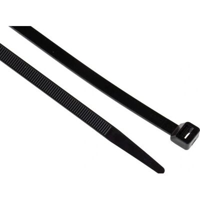 RS PRO Kabelbinder - 380mm, Schwarz, Nylon 66, Packung 100 RS PRO Kabelbinder - 380mm, Schwarz, Nylon 66, Packung 100