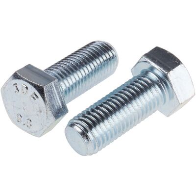 RS PRO Sechskant-Schraube - M16 x 40mm, Stahl, Zinkfinish RS PRO Sechskant-Schraube - M16 x 40mm, Stahl, Zinkfinish