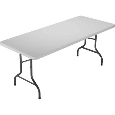 Ashvale Polegate Folding Rectangular Table White - Folding Table Ashvale Polegate Folding Rectangular Table White - Folding Table
