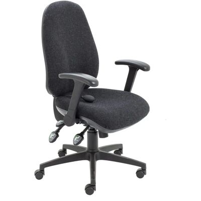 Ashvale Ergo Lumbar Pump Office Chair - Charcoal - Heavy-duty Foam Ashvale Ergo Lumbar Pump Office Chair - Charcoal - Heavy-duty Foam