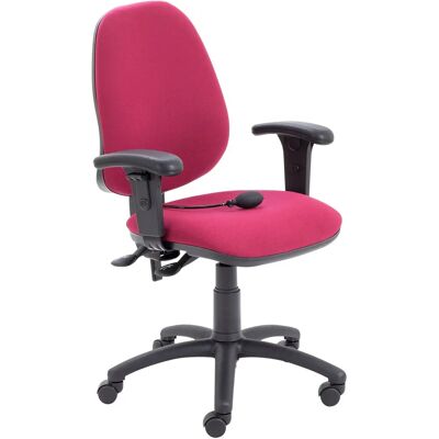Ashvale Grantham Lumbar Pump Office Chair - Claret Ashvale Grantham Lumbar Pump Office Chair - Claret