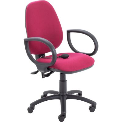 Ashvale Grantham Lumbar Pump Office Chair - Claret Ashvale Grantham Lumbar Pump Office Chair - Claret