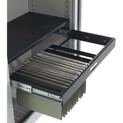 Talos Black Side Opening Tambour Filing Frame - 960x370x100mm Talos Black Side Opening Tambour Filing Frame - 960x370x100mm