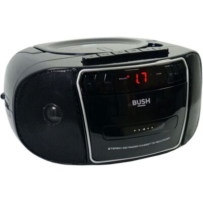 Bush - KBB500 - Black - Silver - CD Radio Cassette Boombox Bush - KBB500 - Black - Silver - CD Radio Cassette Boombox