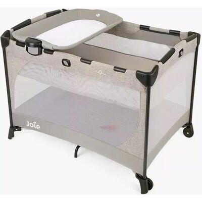Joie Baby Commuter Travel Cot with Changer - Speckled Grey Joie Baby Commuter Travel Cot with Changer - Speckled Grey