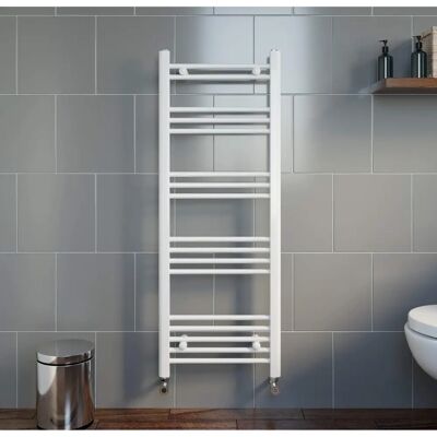 Duratherm Model 1200x450mm White Heated Towel Rail - Radiator Duratherm Model 1200x450mm White Heated Towel Rail - Radiator