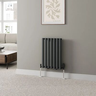 Radilux Model 600x420mm Grey Oval Tube Single Panel Radiator - Radiator Radilux Model 600x420mm Grey Oval Tube Single Panel Radiator - Radiator