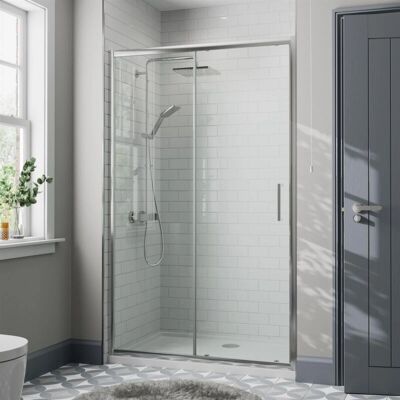 Diamond - 1400mm Sliding Shower Door Enclosure - 8mm Safety Glass - Framed - Shower Door Enclosure Diamond - 1400mm Sliding Shower Door Enclosure - 8mm Safety Glass - Framed - Shower Door Enclosure