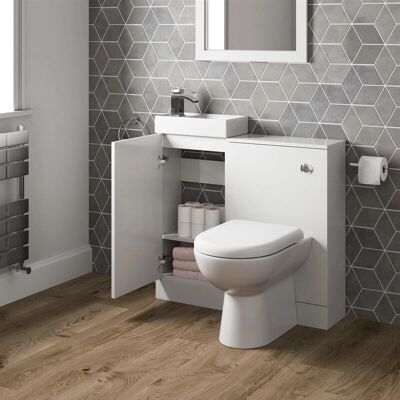 Artis - Modern Bathroom Vanity - 900mm - Gloss White - Bathroom Vanity Artis - Modern Bathroom Vanity - 900mm - Gloss White - Bathroom Vanity