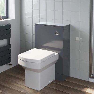 Artis - 500mm Toilet Unit - Gloss Grey - Bathroom Furniture Unit Artis - 500mm Toilet Unit - Gloss Grey - Bathroom Furniture Unit