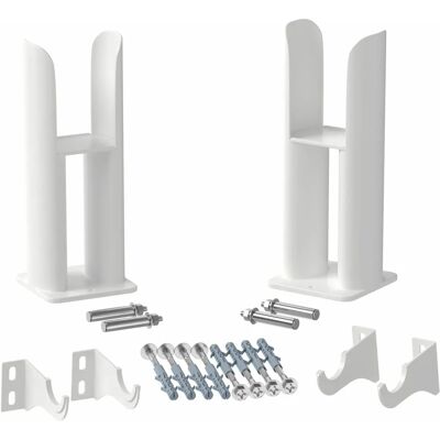 Duratherm White Floor Mounted Feet Supports - Radiator Supports Duratherm White Floor Mounted Feet Supports - Radiator Supports